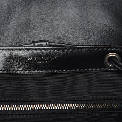 Saint Laurent Calfskin Y Quilted Monogram Small Loulou Backpack Black 8 of 10