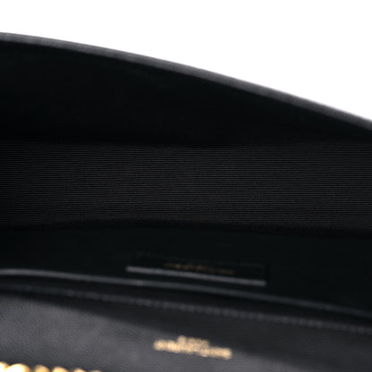 Saint Laurent Grain De Poudre Medium Classic Monogram Kate Satchel Black 3 of 13