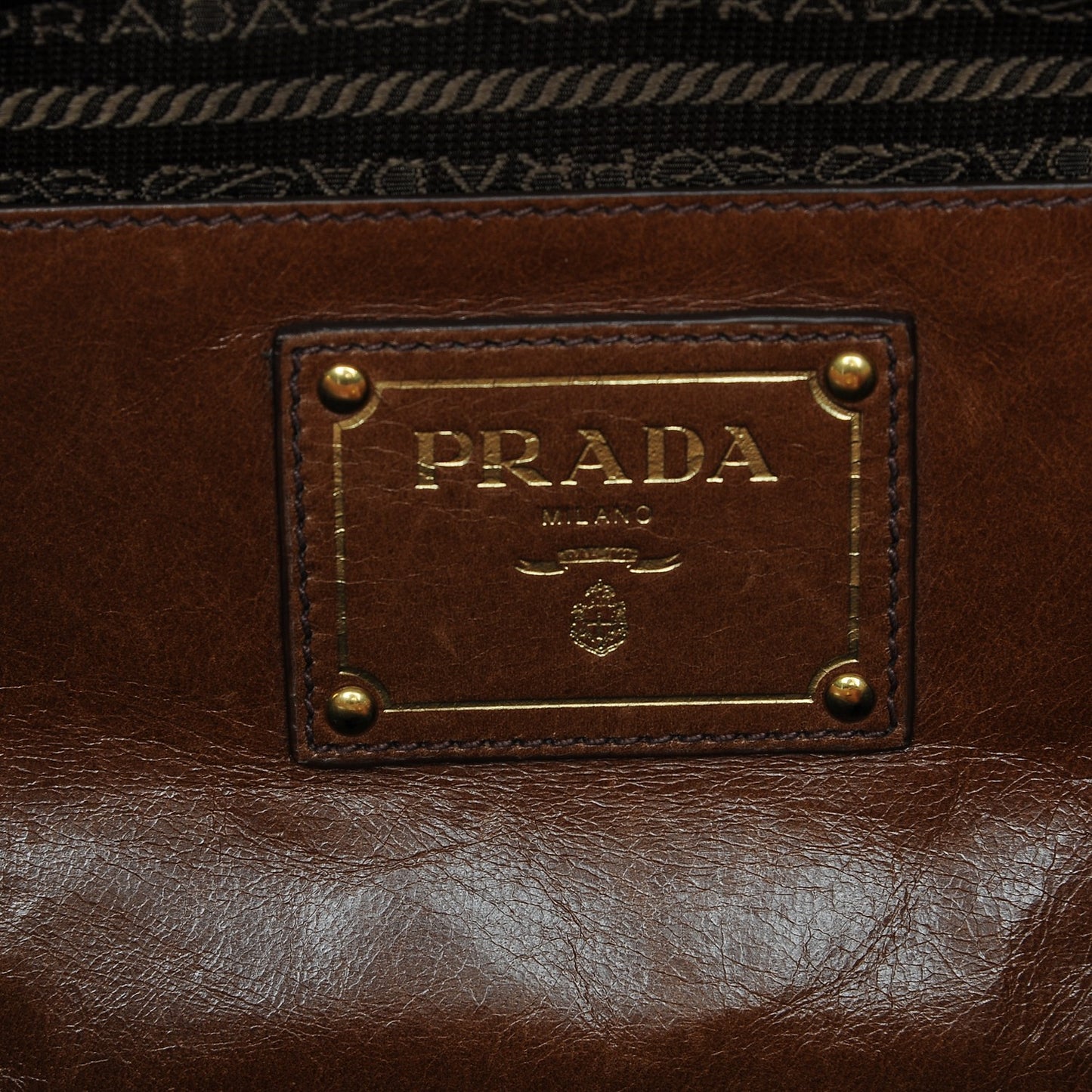 Vitello Shine Top Handle Bag Palissandro