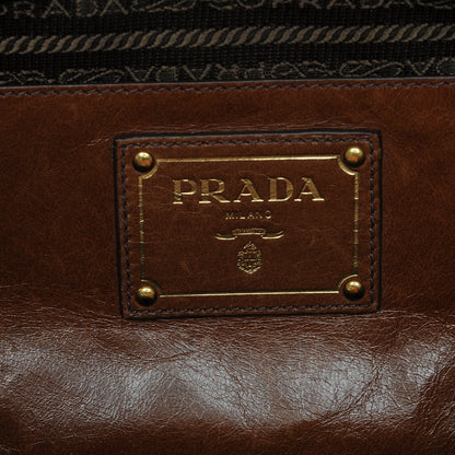 Prada Vitello Shine Top Handle Bag Palissandro 6 of 8