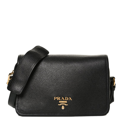 Prada Vitello Phenix Crossbody Bag Black 1 of 12