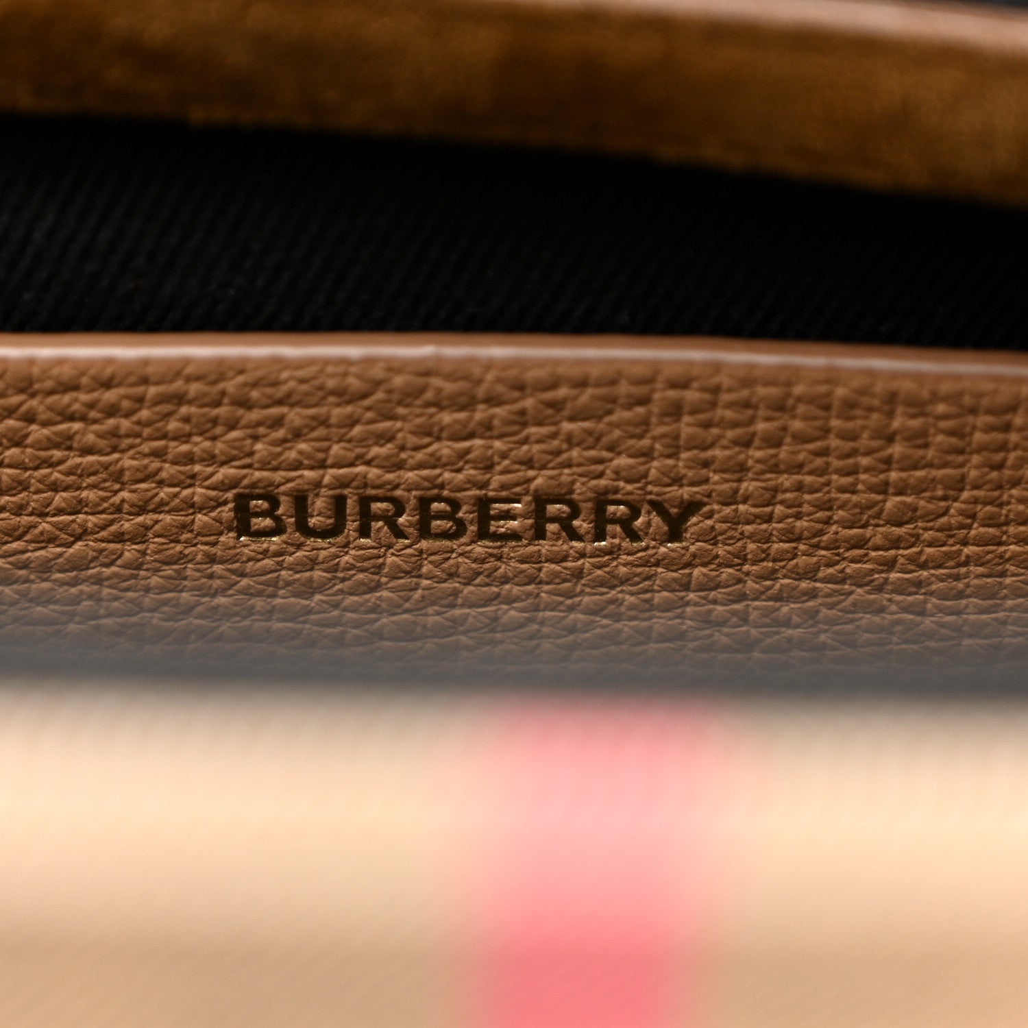 Burberry Derby Calfskin House Check Small Macken Crossbody Bag Camel 6 of 10