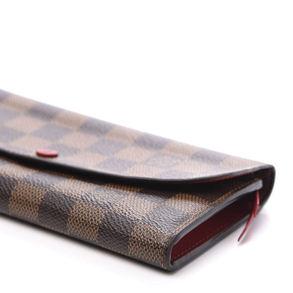 Louis Vuitton Damier Ebene Emilie Wallet Fuchsia 8 of 11