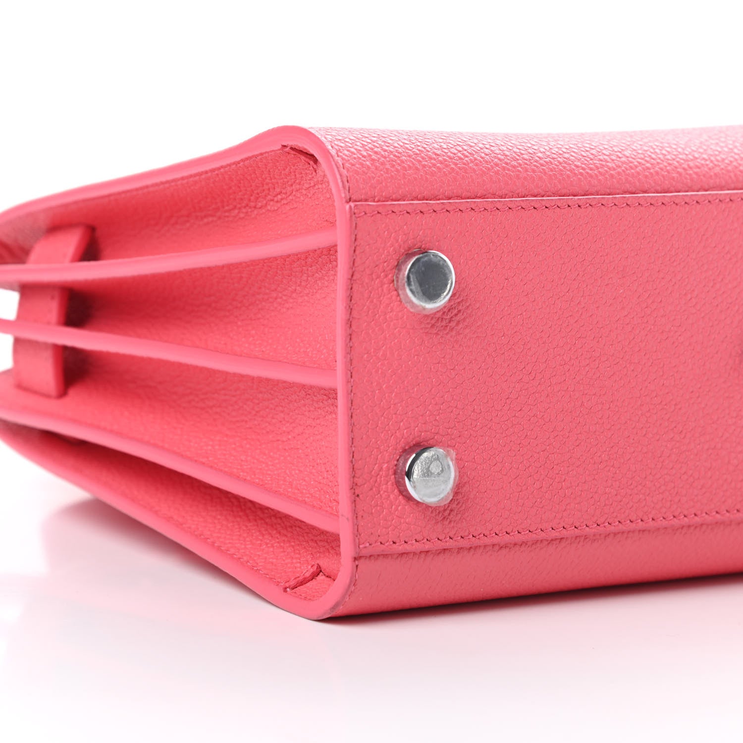 Saint Laurent Grained Calfskin Nano Sac De Jour Coral 9 of 12