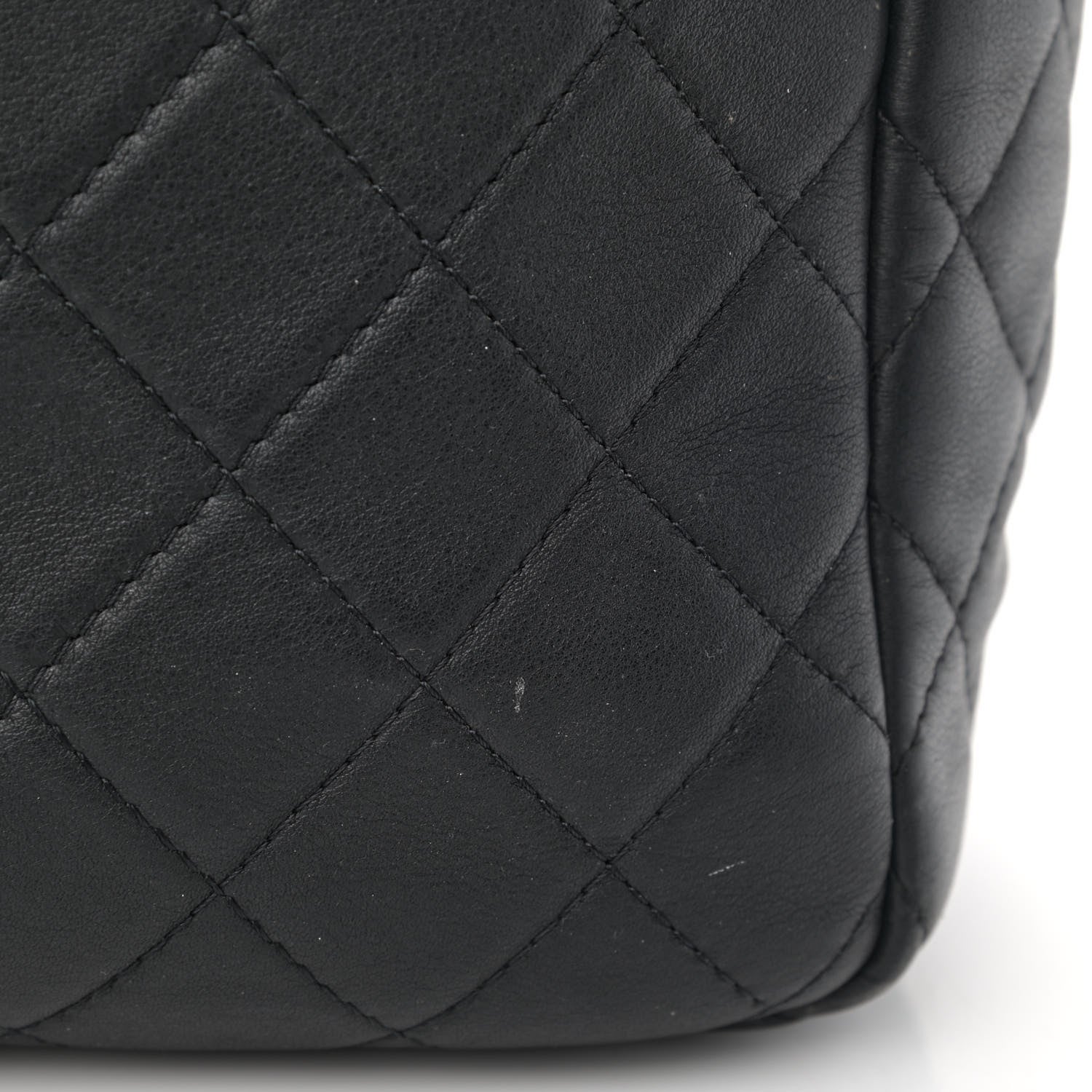 Chanel Calfskin Quilted Ultra Pocket Shopping Tote Black 12 of 13