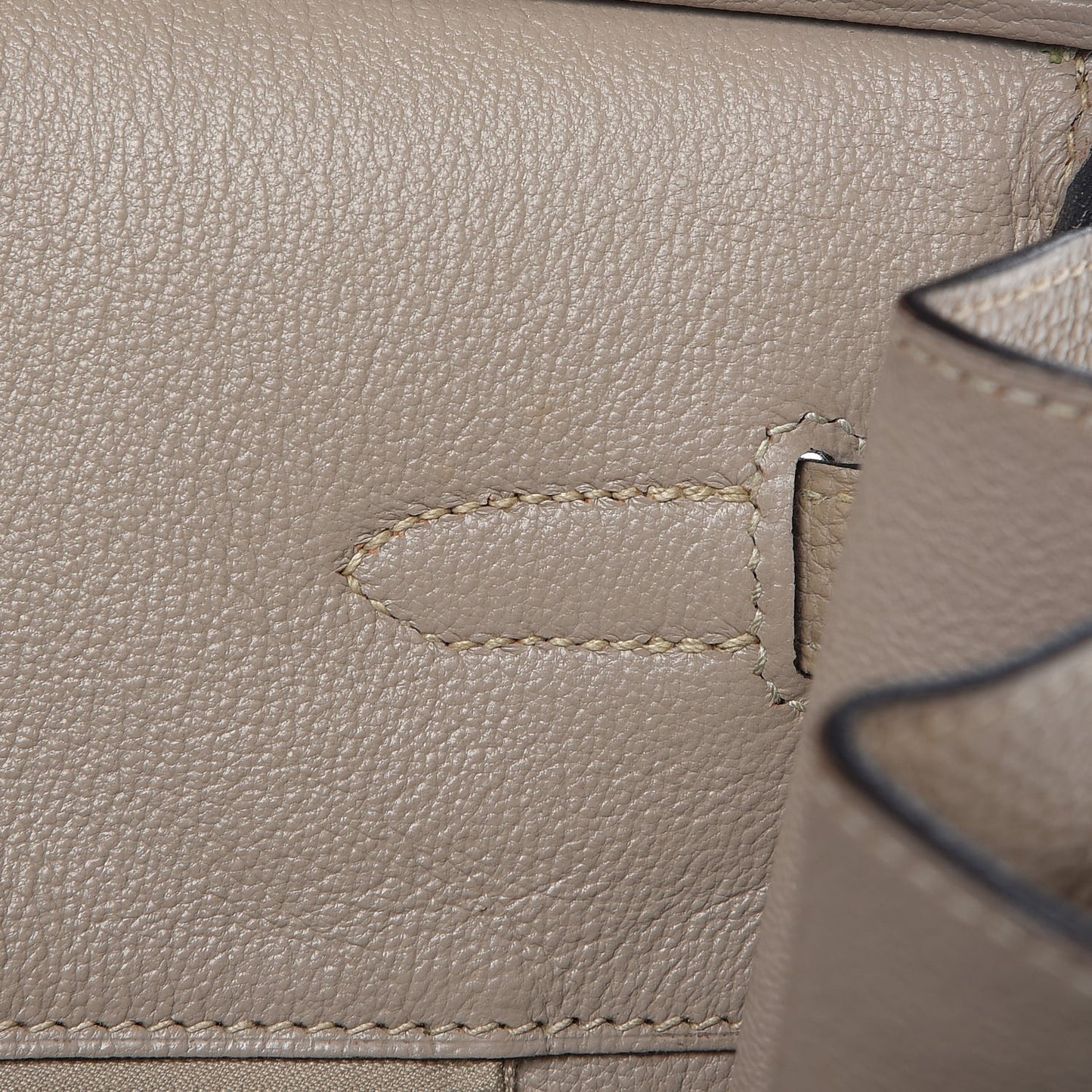 Taurillon Clemence Birkin 40 Gris Tourterelle