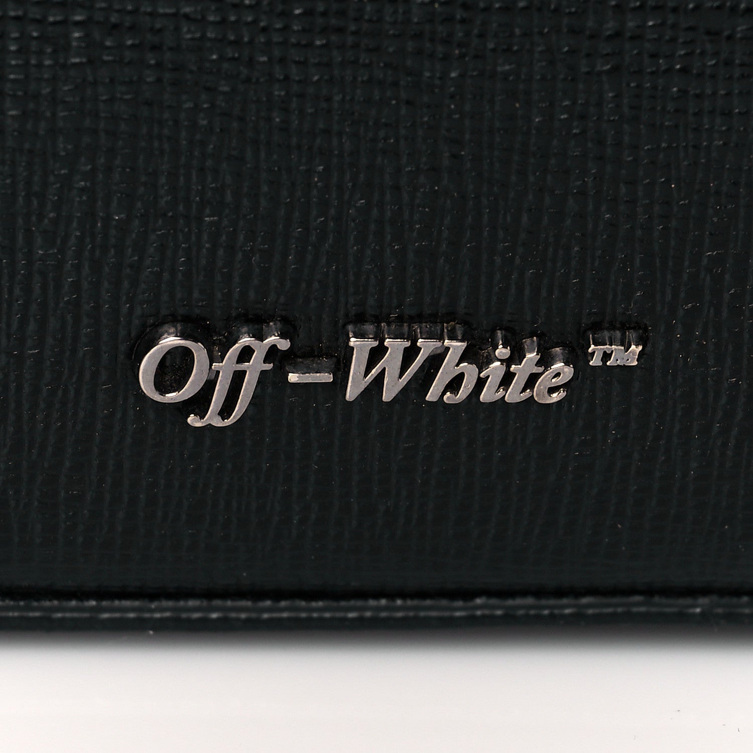 Off-White Saffiano Striped Mini Diag Binder Clip Bag Black White 6 of 11
