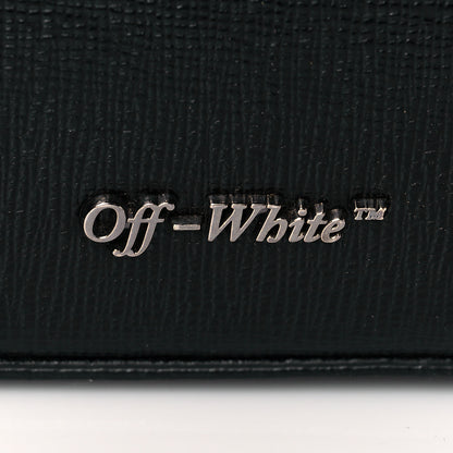 Off-White Saffiano Striped Mini Diag Binder Clip Bag Black White 6 of 11