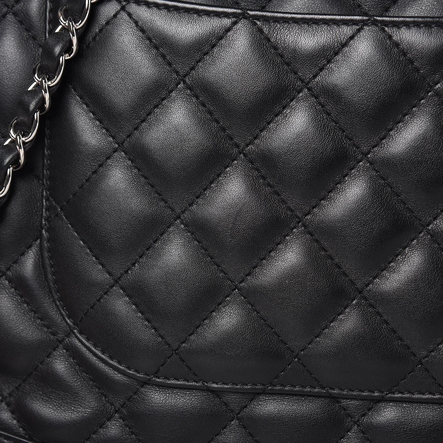 Chanel Calfskin Quilted Large Easy Shopping Tote Black 11 of 14