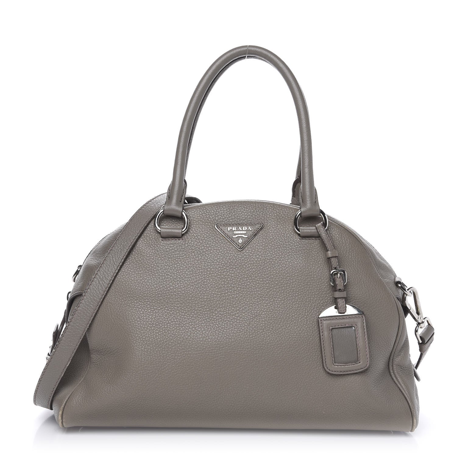 Prada Vitello Daino Dome Satchel Argilla 1 of 15