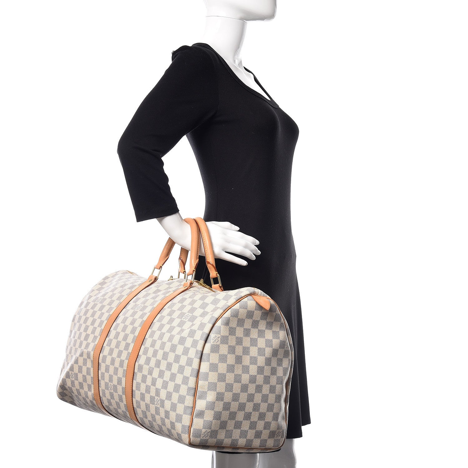 Louis Vuitton Damier Azur Keepall 50 2 of 10