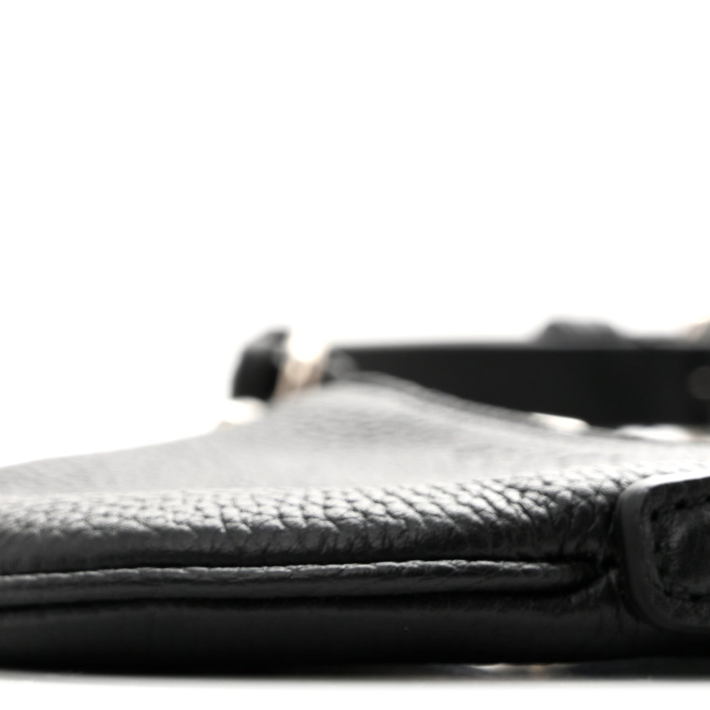 Pebbled Calfskin Mini B Shoudler Bag Black