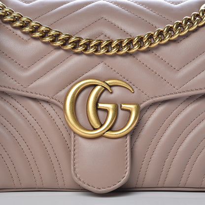 Gucci Calfskin Matelasse Small GG Marmont Shoulder Bag Porcelain Rose 12 of 12