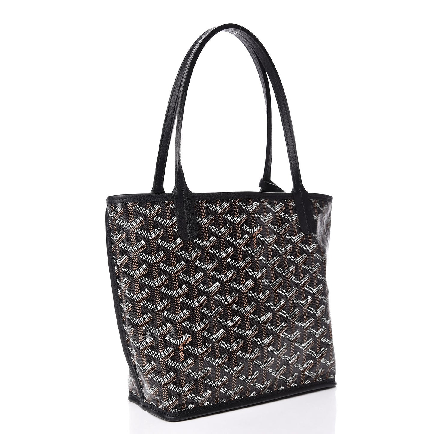 Goyardine Reversible Mini Anjou Black