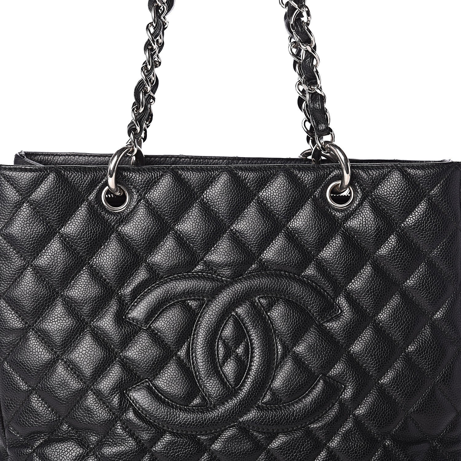 Chanel Caviar Quilted Grand Shopping Tote GST Black 7 of 9