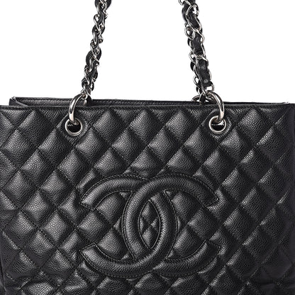 Chanel Caviar Quilted Grand Shopping Tote GST Black 7 of 9