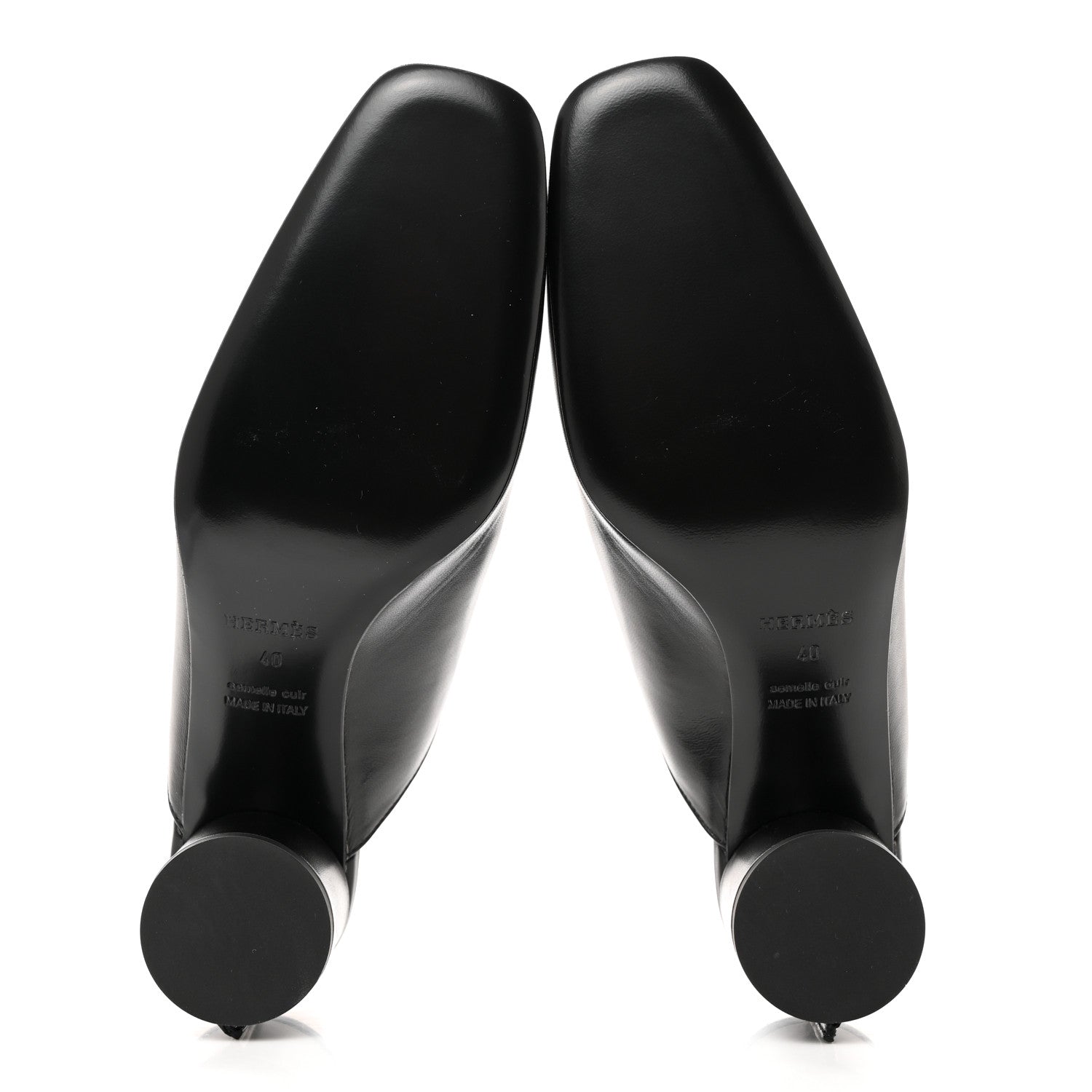 Hermes Nappa Detail Mules 40 Black 5 of 9