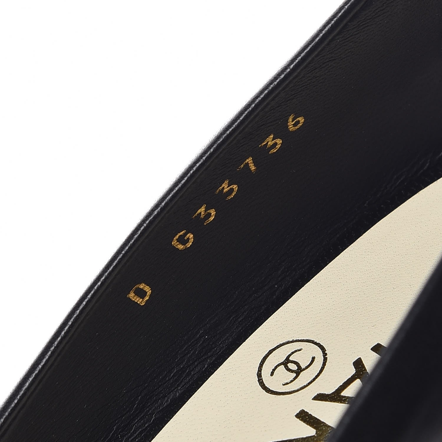 Chanel Lambskin CC Pumps 38 Black Ivory 8 of 8