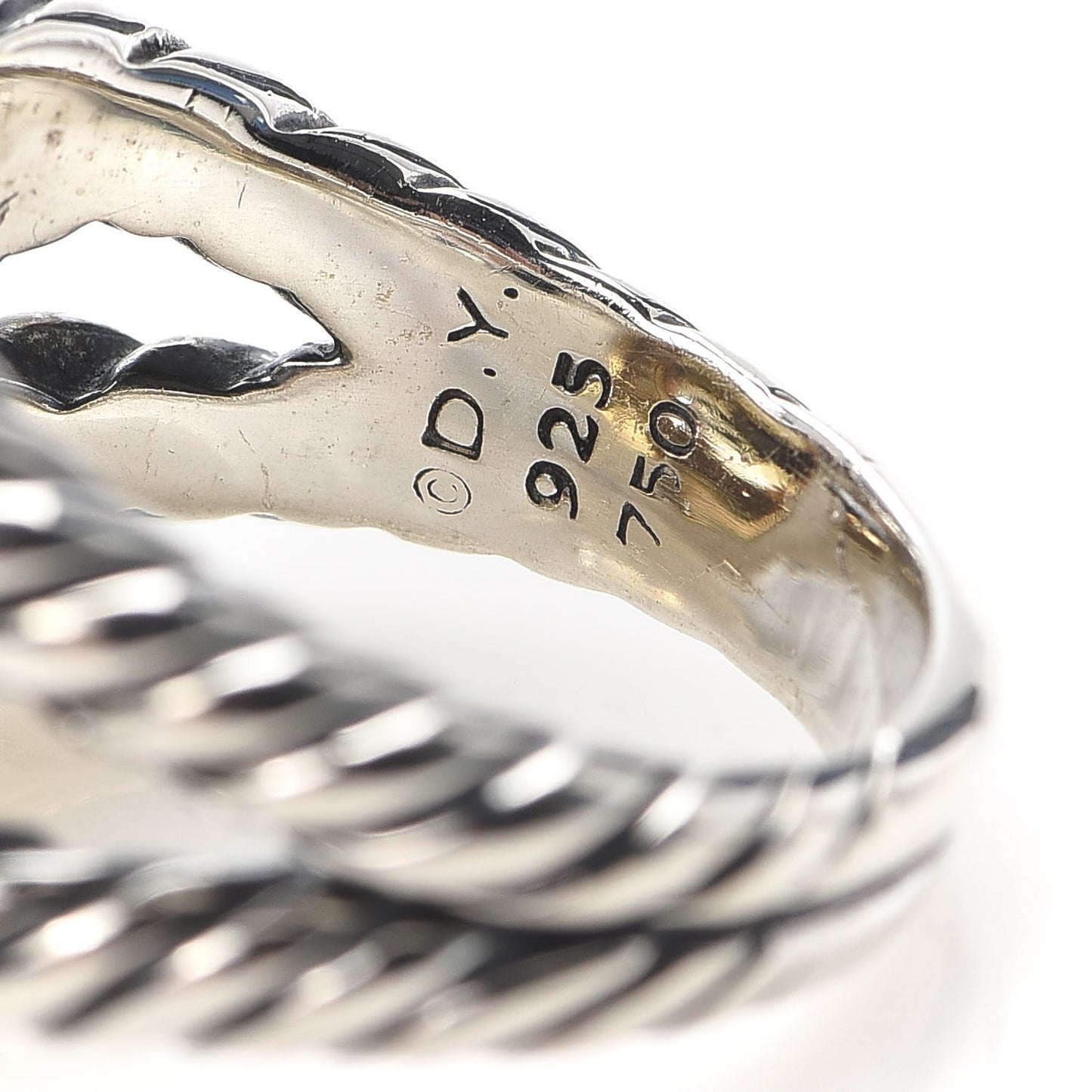 Sterling Silver 18K Yellow Gold Diamond Citrine 14mm Albion Ring 62 10