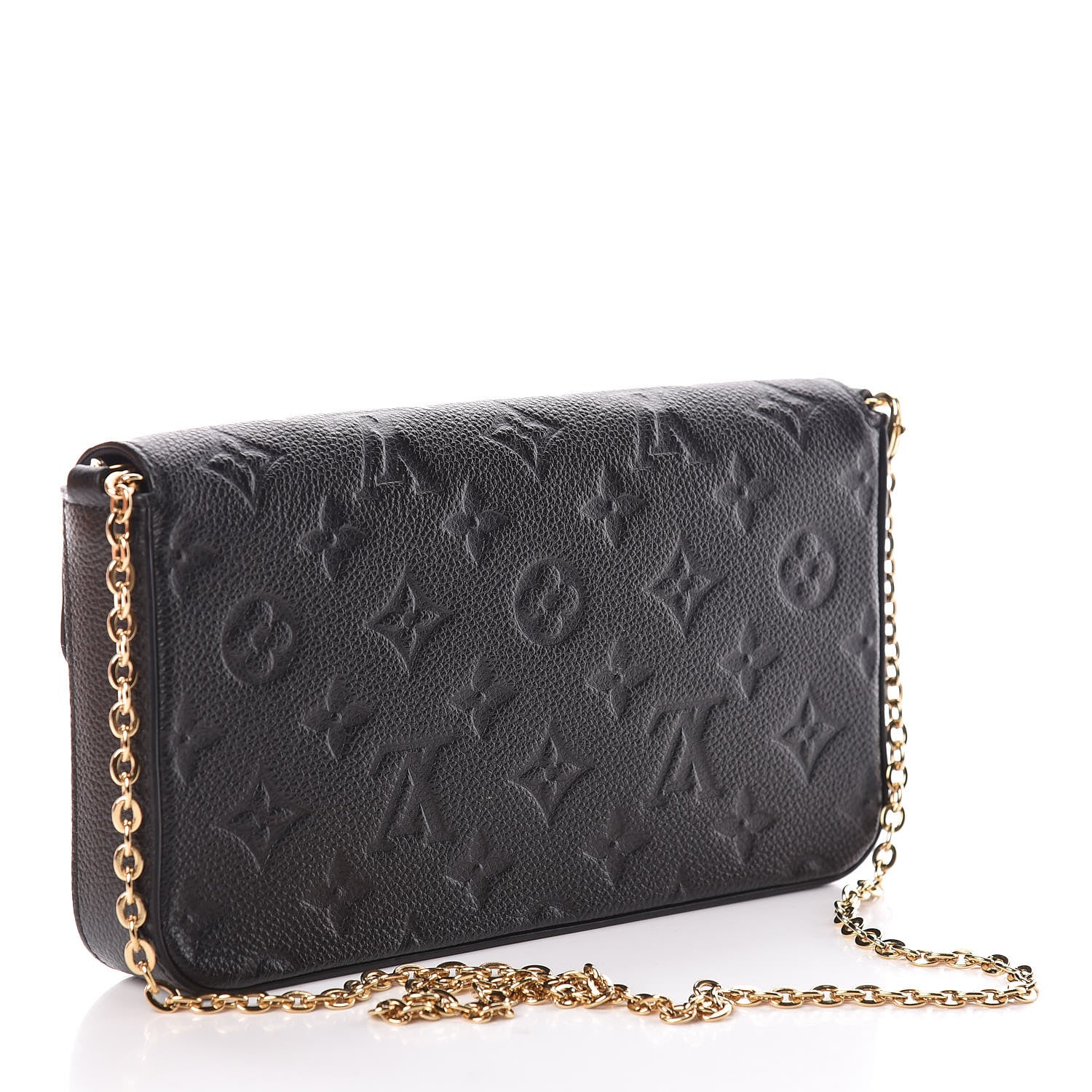 Louis Vuitton Empreinte Pochette Felicie Chain Wallet Black 3 of 10