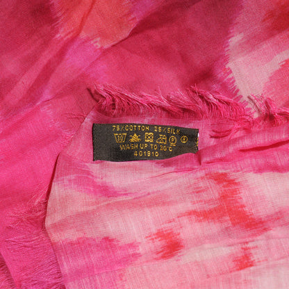 Louis Vuitton Cotton Silk Ikat Pareo Scarf Rose Indien 7 of 7