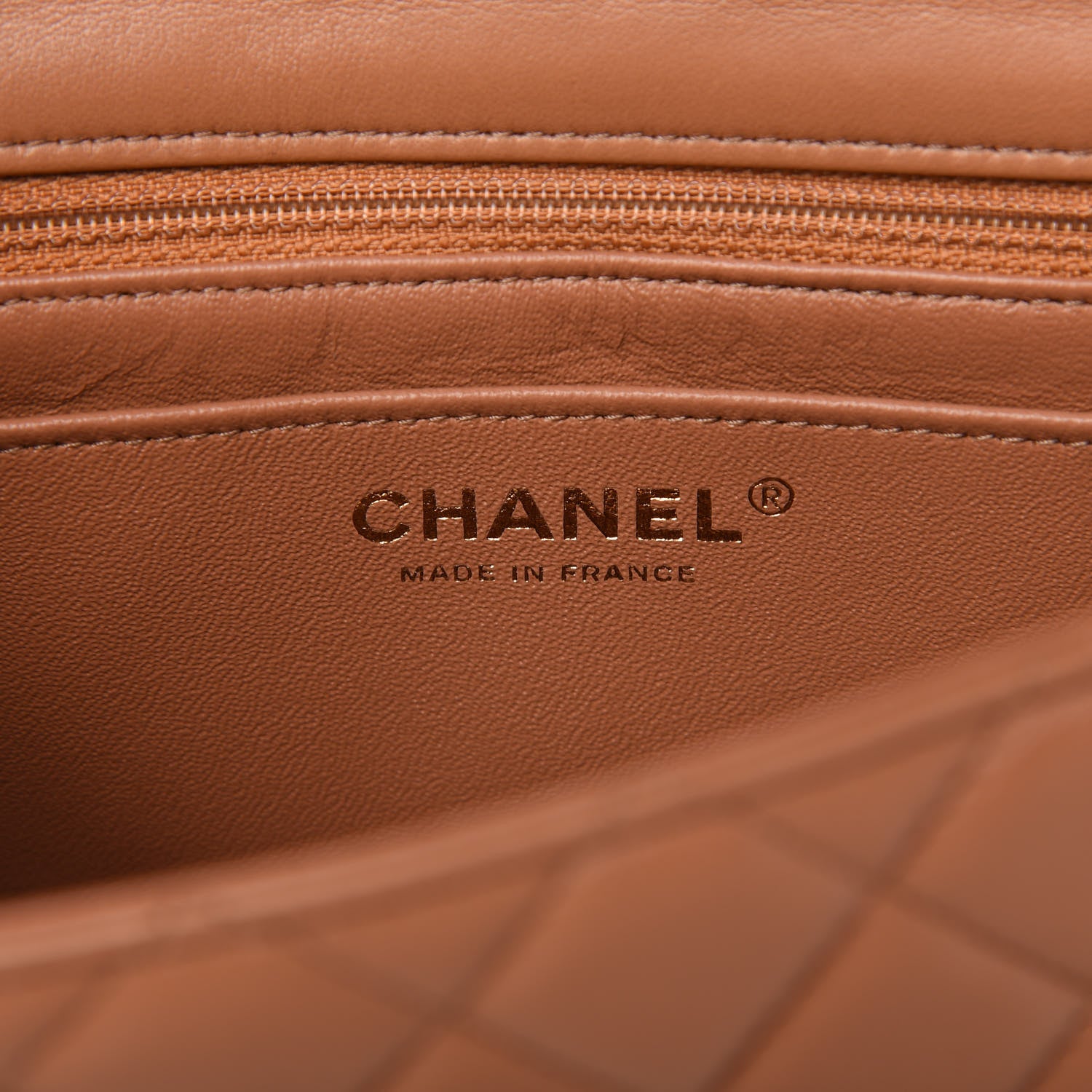 Chanel Lambskin Quilted Mini Rectangular Flap Brown 8 of 10