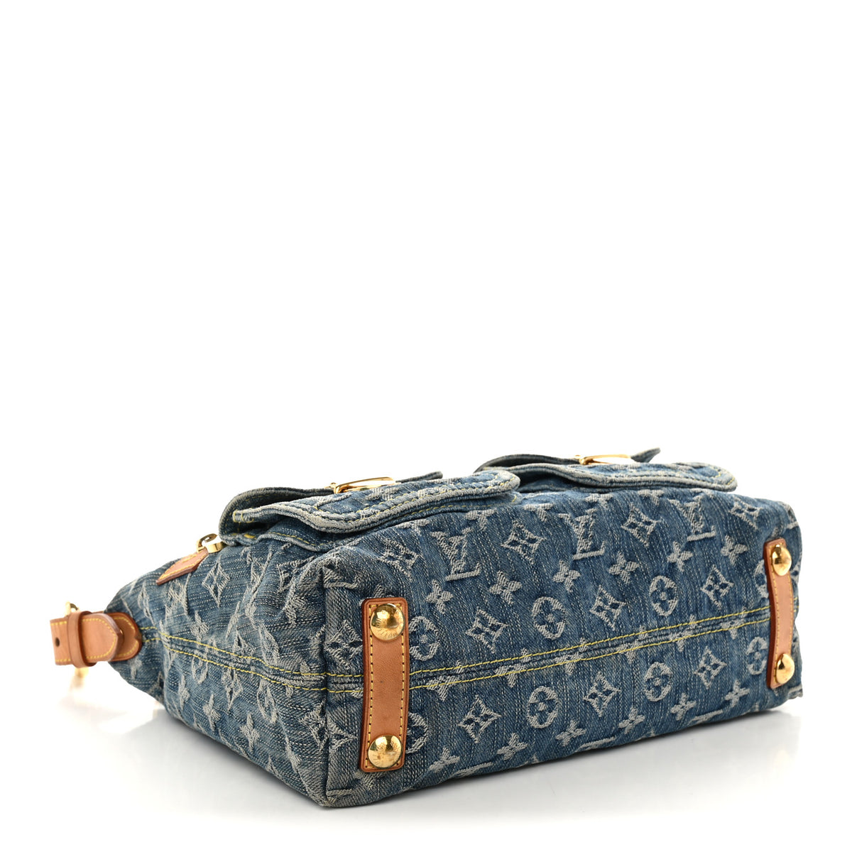 Louis Vuitton Monogram Denim Baggy PM Blue 4 of 10