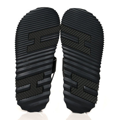 Hermes Calfskin Goatskin Mens Electric Sandals 42 Black 5 of 8