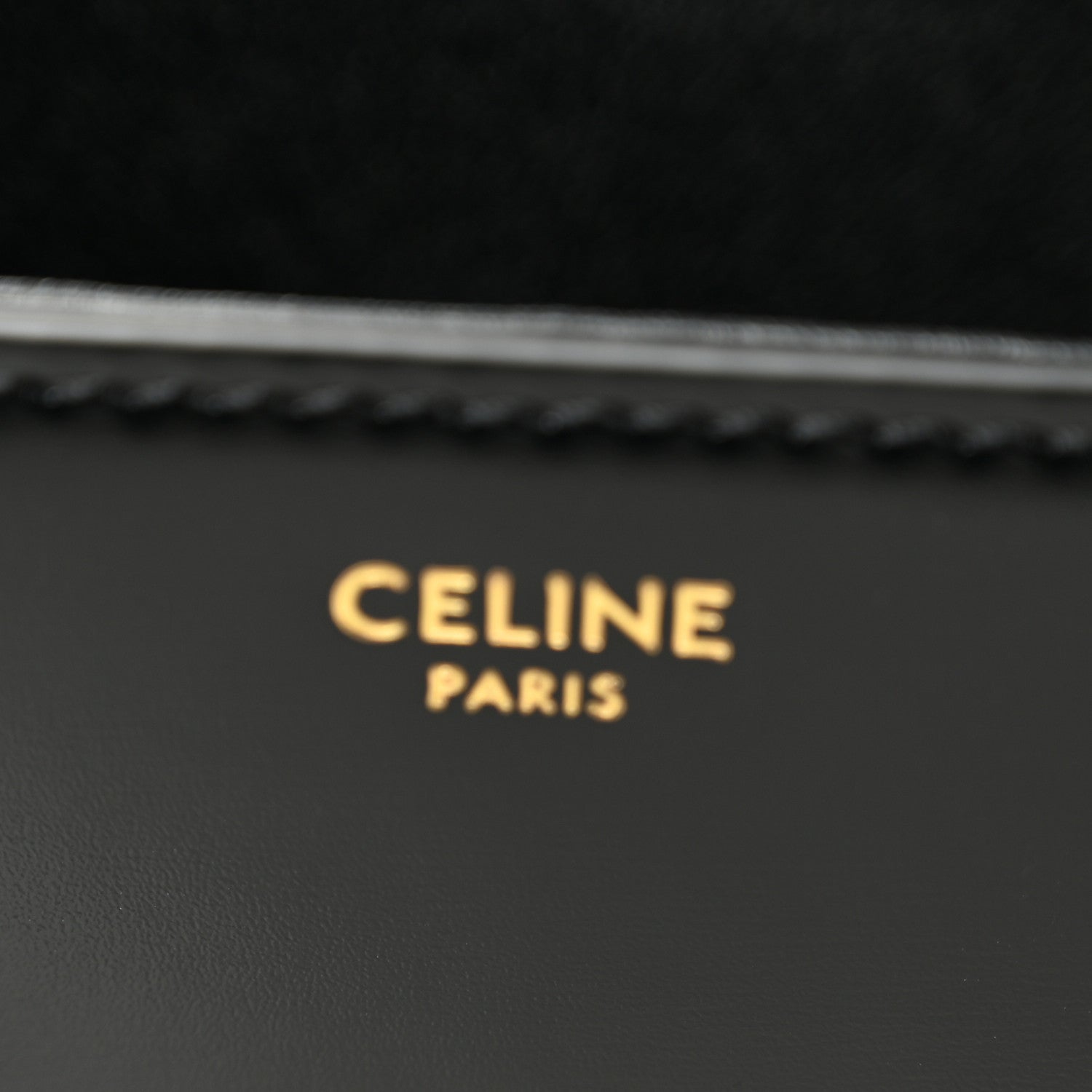 Celine Shiny Calfskin Medium Triomphe Black 6 of 11