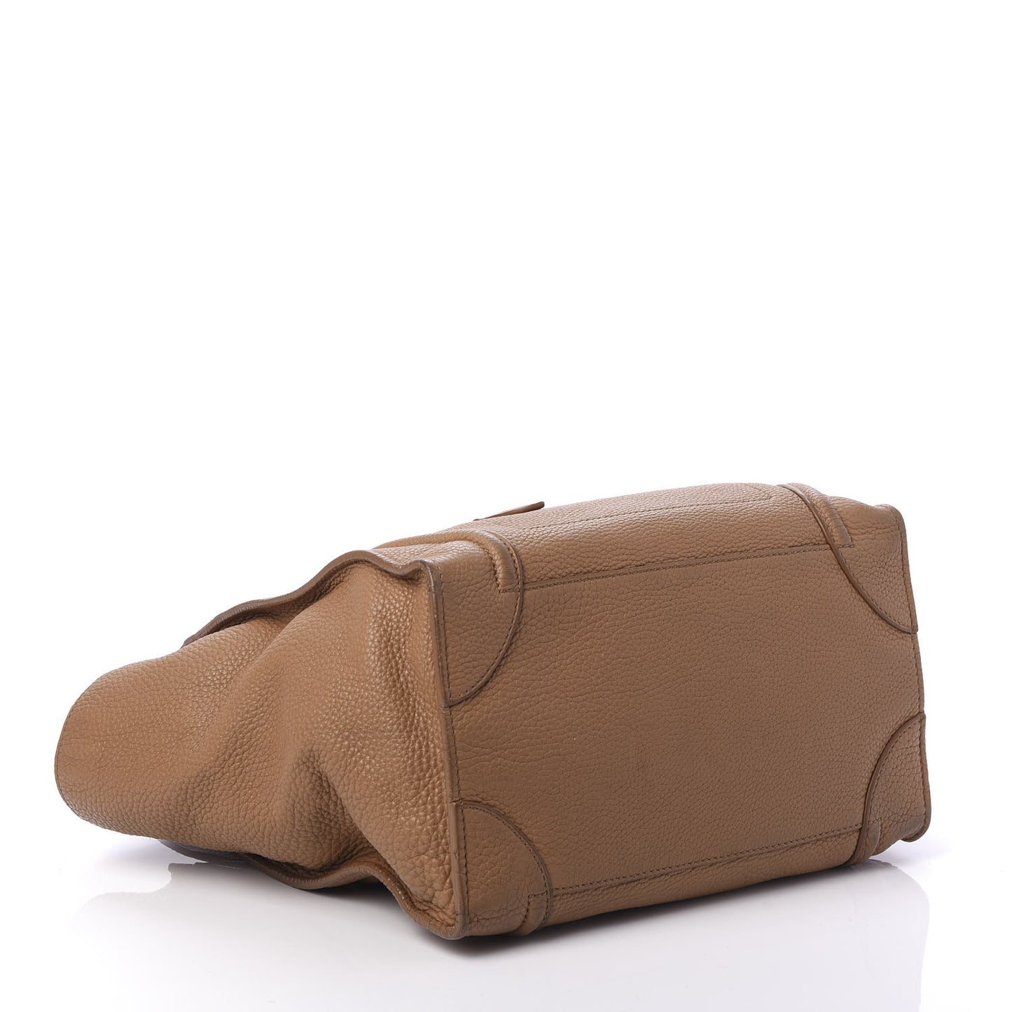 Drummed Calfskin Mini Luggage Camel