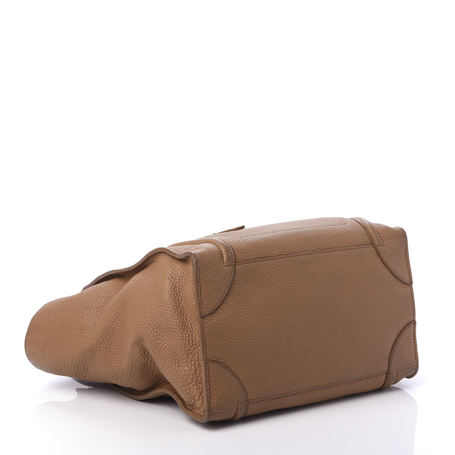 Celine Drummed Calfskin Mini Luggage Camel 4 of 9