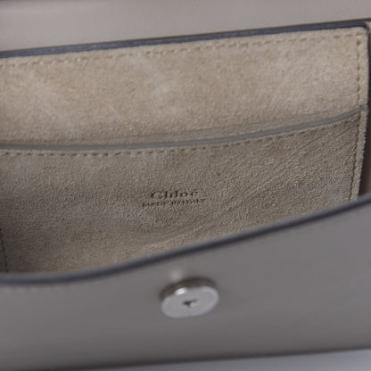 Chloe Calfskin Suede Mini Chain Faye Shoulder Bag Motty Grey 8 of 9