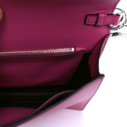 Prada Saffiano City Calfskin Studded Small Elektra Shoulder Bag Fuxia 5 of 5