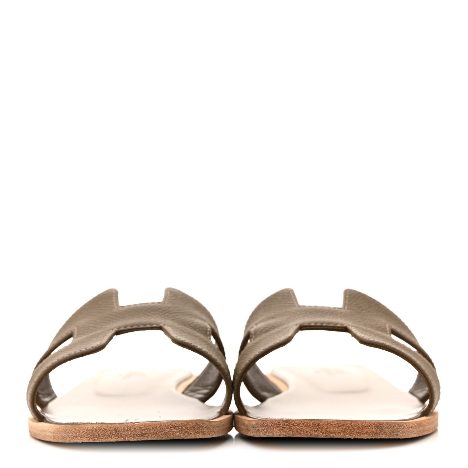 Hermes Epsom Oran Sandals 35.5 Etoupe 3 of 12