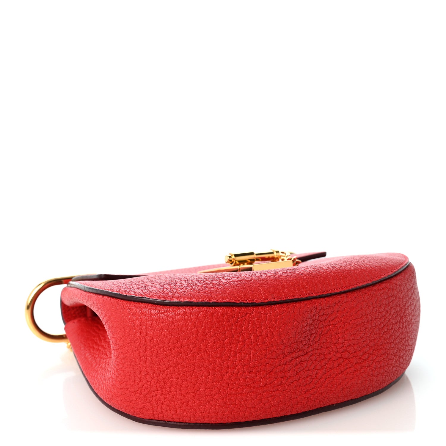 Chloe Grained Lambskin Drew Shoulder Bag Plaid Red 3 of 9