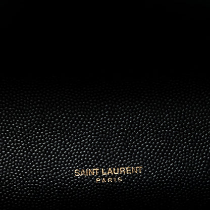 Saint Laurent Grain De Poudre Monogram Cassandra Chain Wallet Black Rouge Legion 6 of 8