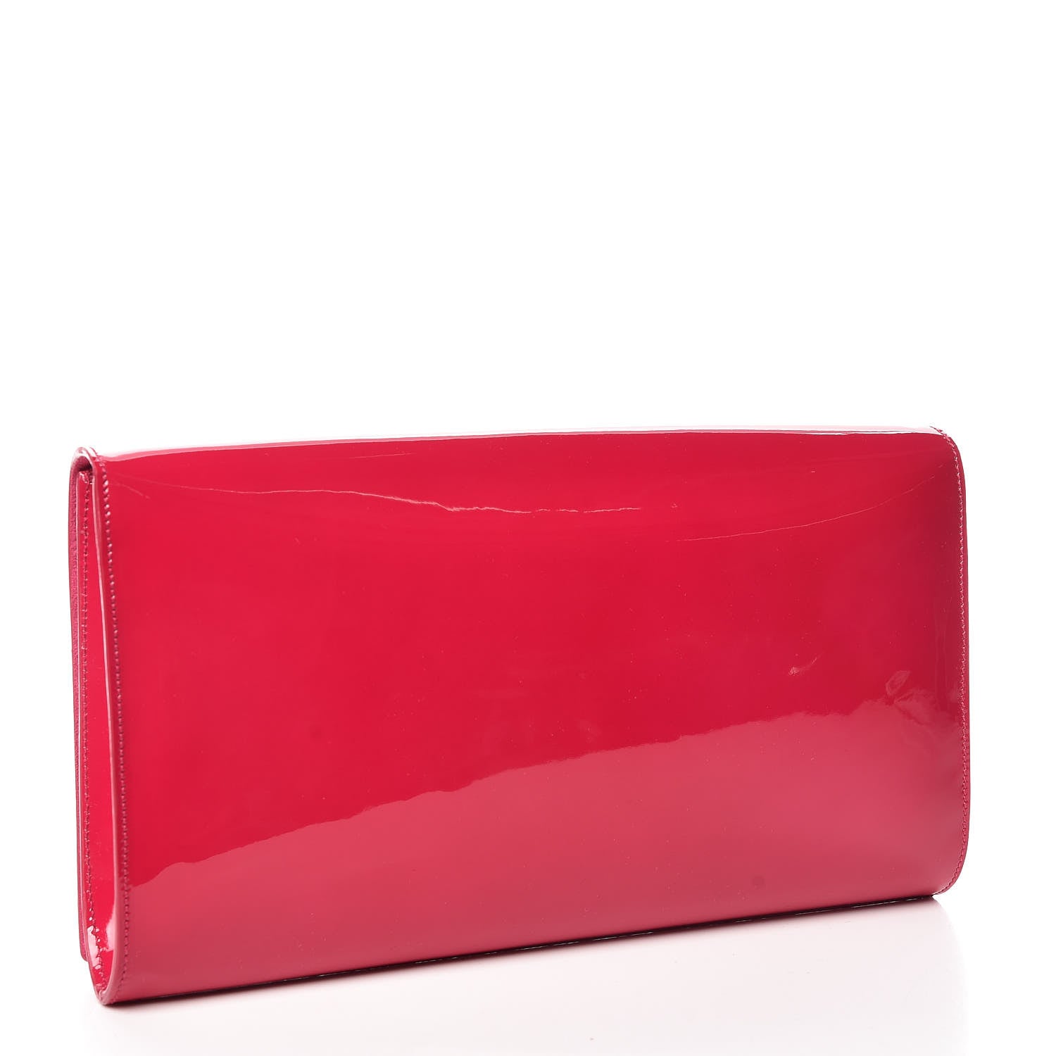 Saint Laurent Patent Monogram Large Belle De Jour Clutch Fuchsia 3 of 9