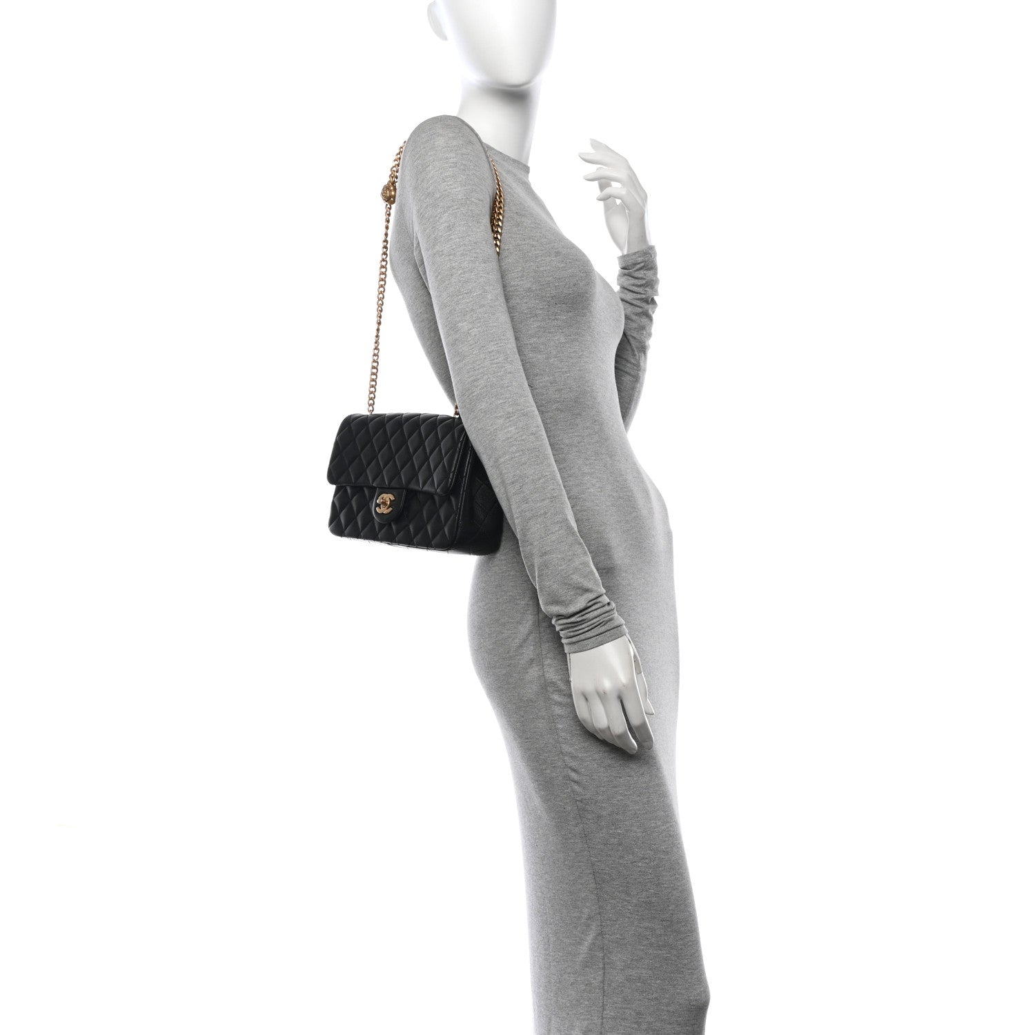 Chanel Lambskin Quilted Small Sweet Camellia Flap Black 2 of 12