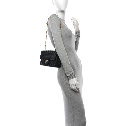 Chanel Lambskin Quilted Small Sweet Camellia Flap Black 2 of 12
