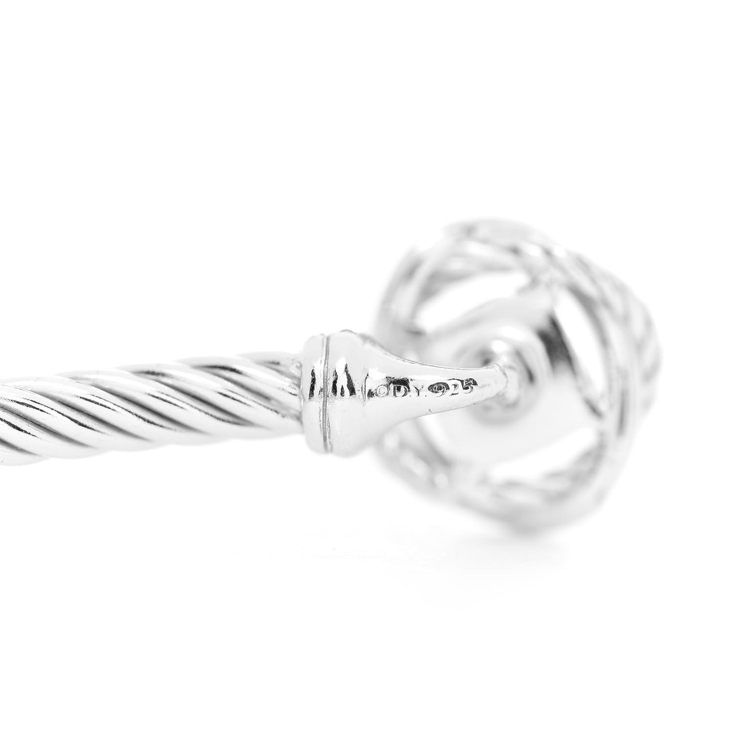 Sterling Silver Diamond 3mm Infinity Bracelet