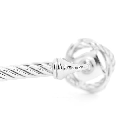 David Yurman Sterling Silver Diamond 3mm Infinity Bracelet 5 of 5