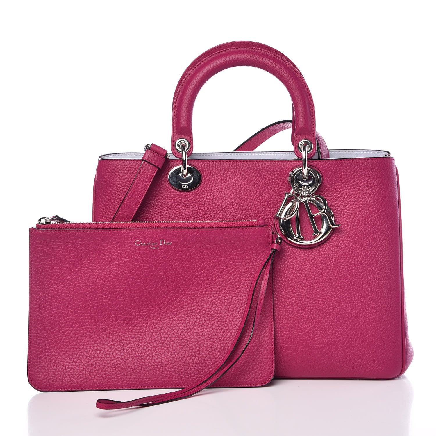 Christian Dior Calfskin Medium Diorissimo Bag Toxic Purple 4 of 12