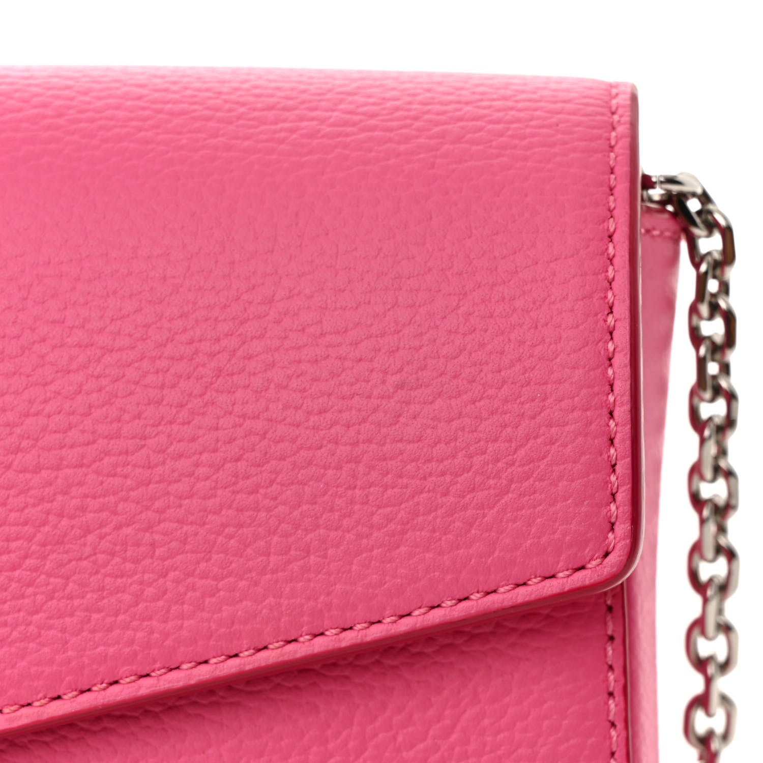 MCM Calfskin Large Patricia Wallet On Chain Pink 15 of 15