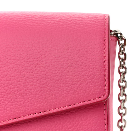 MCM Calfskin Large Patricia Wallet On Chain Pink 15 of 15