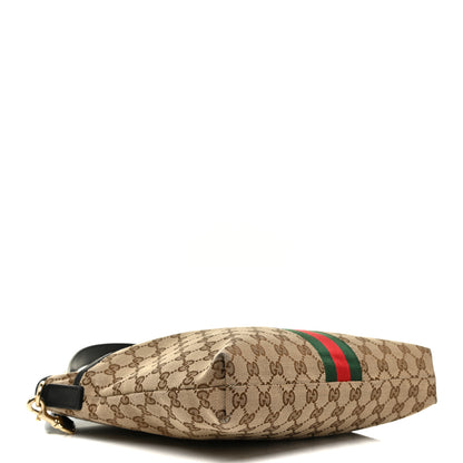 Gucci GG Monogram Web Flat Messenger Bag Black 4 of 18