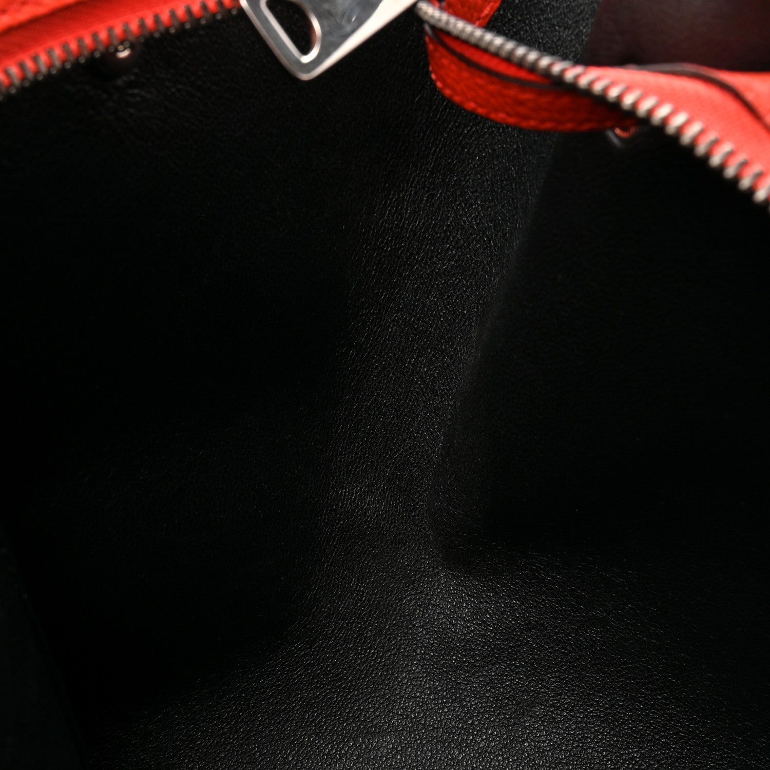 Celine Drummed Calfskin Suede Medium Trapeze Vermillion 12 of 17
