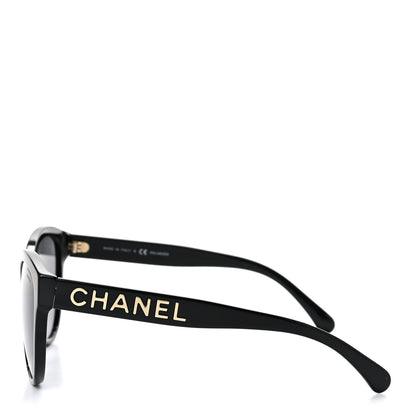 Chanel Acetate Pantos Logo Sunglasses 5458 Black 3 of 8
