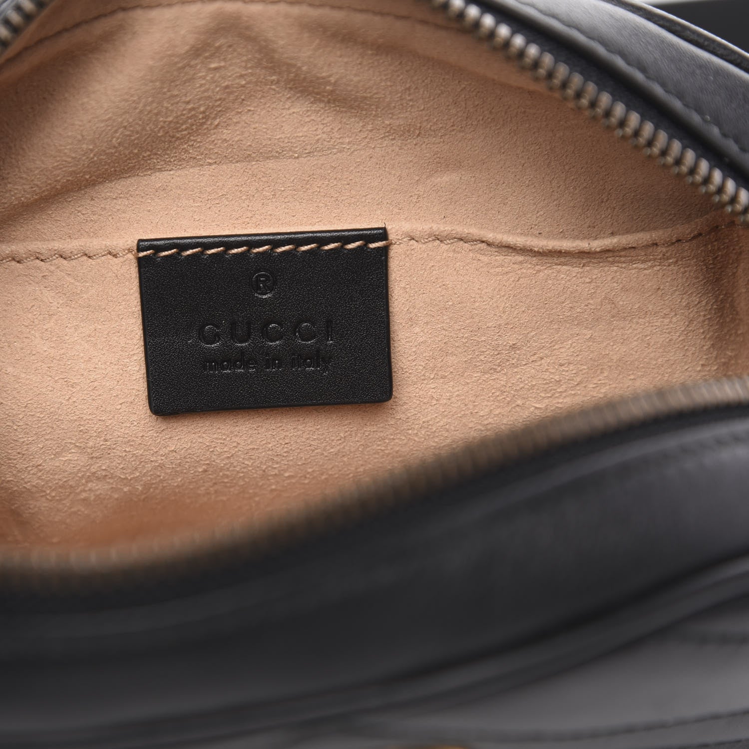 Gucci Calfskin Matelasse GG Marmont Belt Bag 75 30 Black 6 of 10