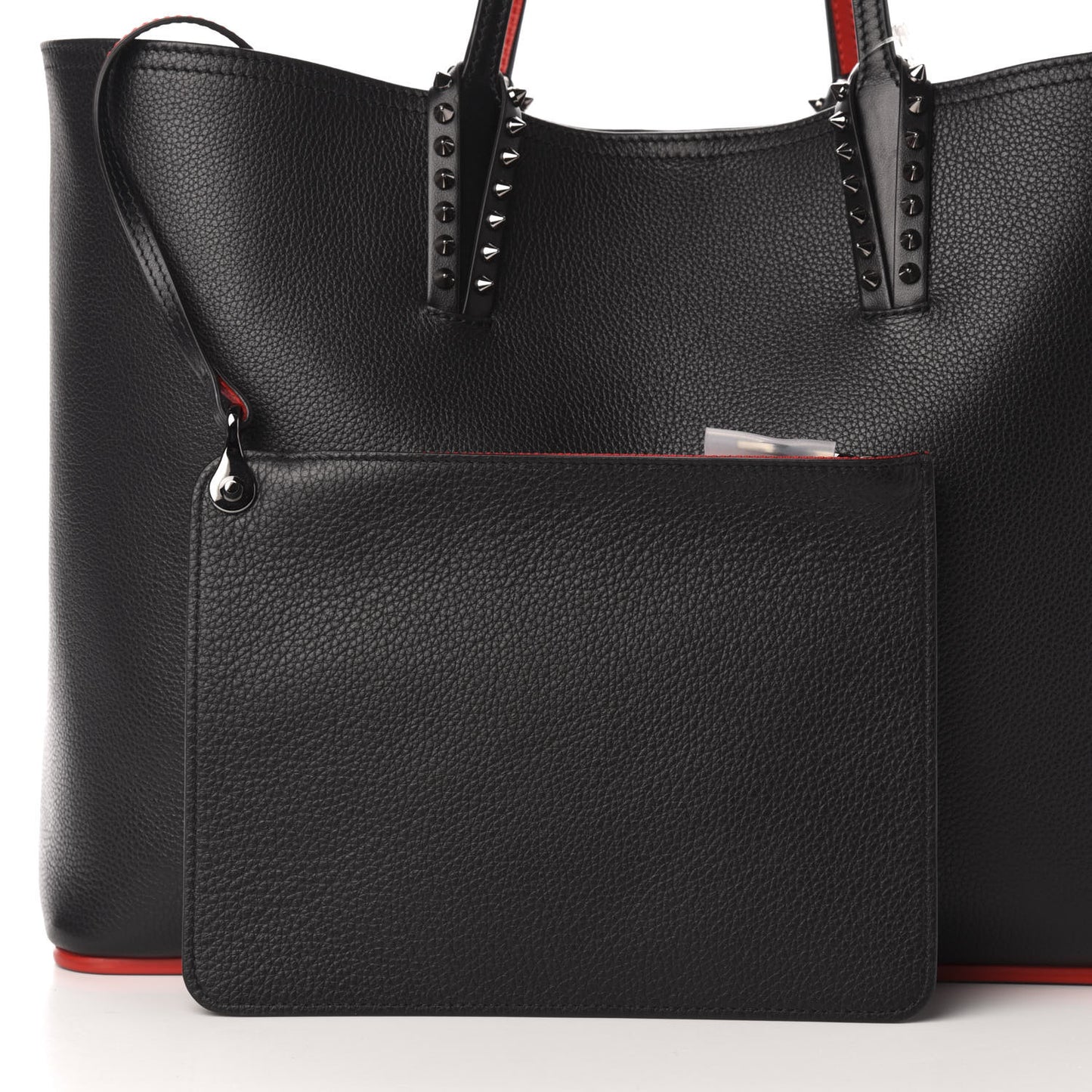 Calfskin Spikes East West Cabata Tote Black