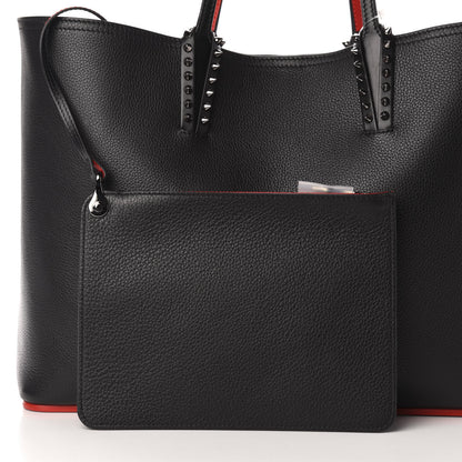 Christian Louboutin Calfskin Spikes East West Cabata Tote Black 10 of 12